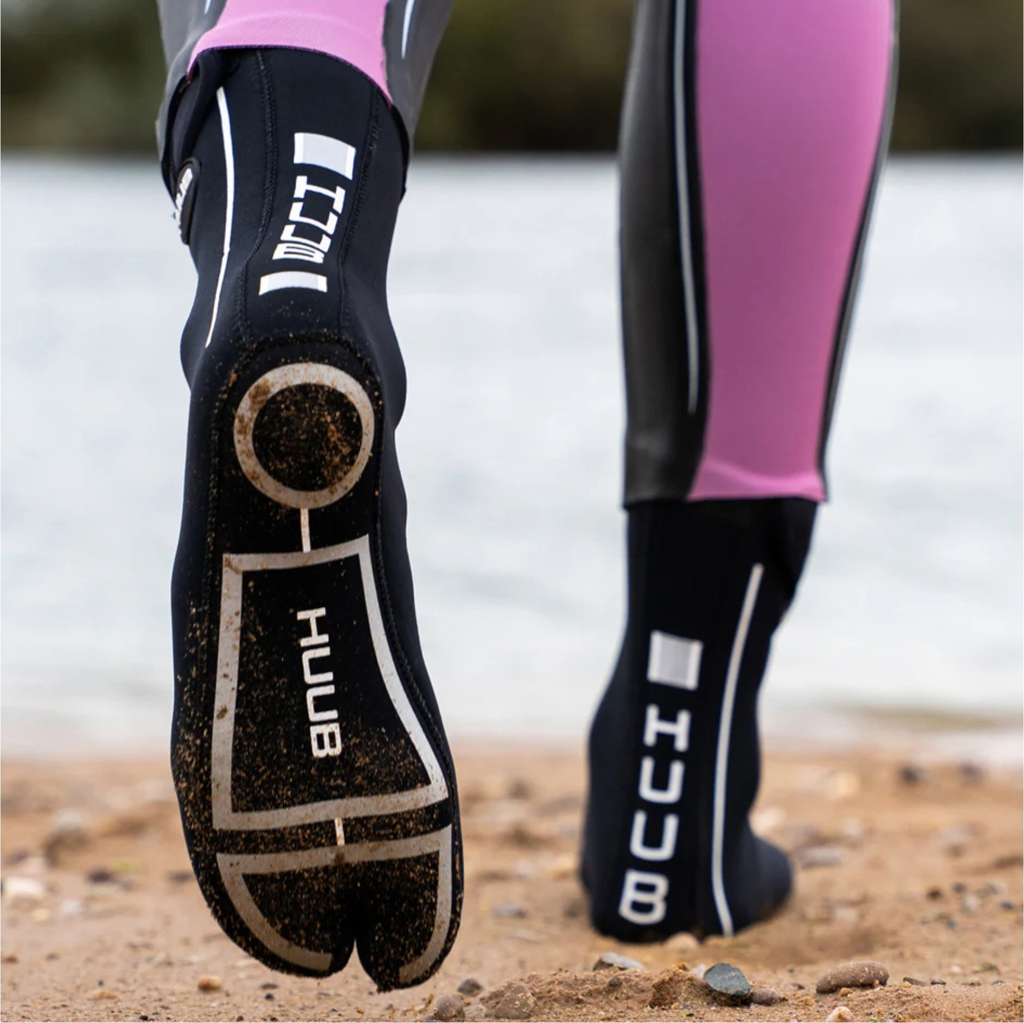 2026 Huub 3mm Calcetines De Natación De Neopreno A2-ss - Negro / Plateado